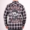 košile black heart beard skull