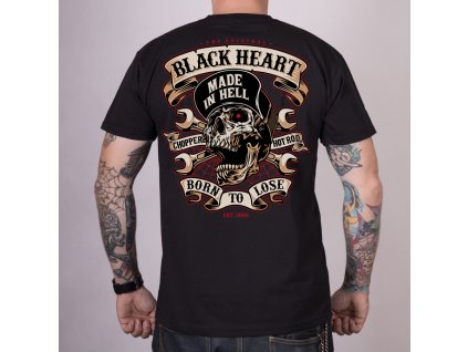 motorkářské triko black heart visitor jawa 50