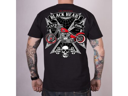 MOTORKÁŘSKÉ TRIČKO BLACK HEART IRON