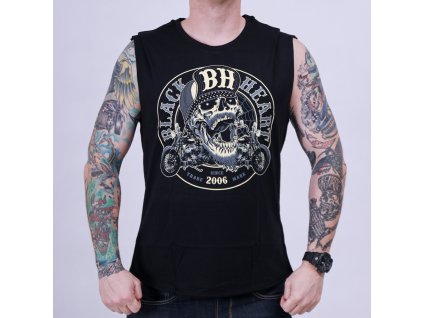triko bez rukávu  motorkářské black heart twitch