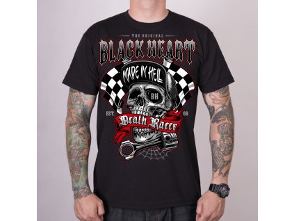 MOTORKÁŘSKÉ TRIKO BLACK HEART FEATH RACER