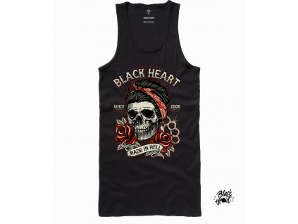 dámské tílko black heart jeny skull