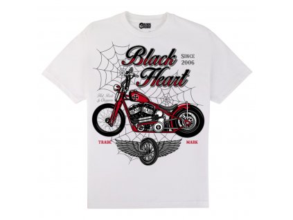motorkářské triko black heart red baron chopperL