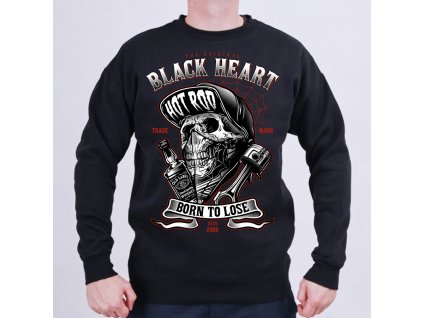 motorkářská mikina black heart buddy