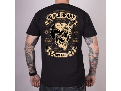 MOTORKÁŘSKÉ Tričko black heart hot rod devil skull 2