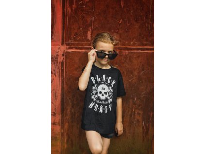 dětské triko black heart rider motorkářské