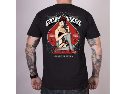 Triko black heart miss pin up