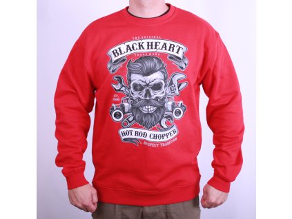 mikina black heart respect tradition red 6