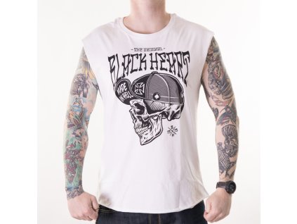 triko bez rukavu black heart