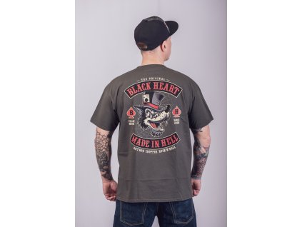 Triko BLACK HEART LONE WOLF GREY (Barva šedá, Velikost L)