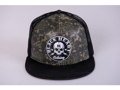 A Kšiltovka TRUCKER BLACK HEART BASTARD SKULL (Doplňky-velikost Onesize)