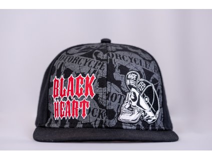 A Kšiltovka TRUCKER BLACK HEART MAD MIKE (Doplňky-velikost Onesize)
