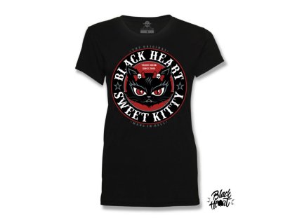 Dámské Tričko BLACK HEART Kitty (Barva Černá, Velikost L)