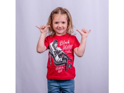 Dětské  Triko BLACK HEART PIN UP KID
