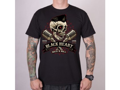 Triko black heart rock nroll king1