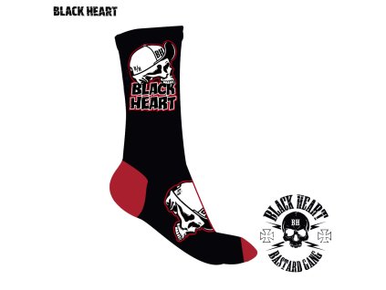 MOTORKÁŘSKÉ PONOŽKY BLACK HEART