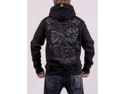 A Pánská Mikina Zip BLACK HEART TRADITION AND STYLE (Barva Černá, Velikost 3Xl)