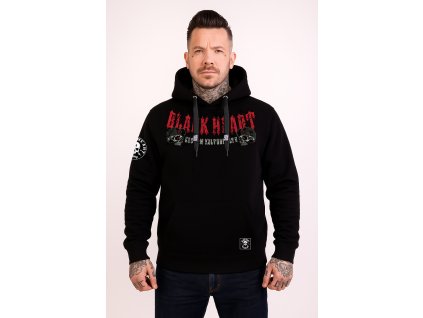 MIKINA BLACK HEART LOOCKER RED