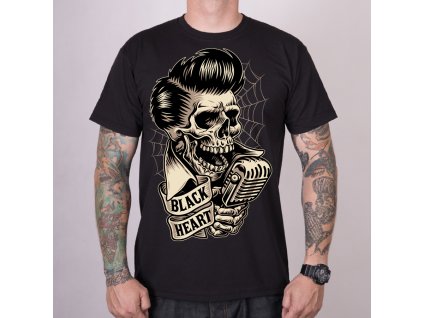 Triko black heart rockabilly