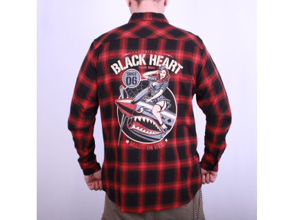 košile air fighter black heart