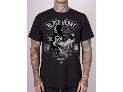 tričko black heart WOLF