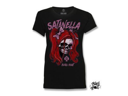 Dámské Triko BLACK HEART SATANELLA (Barva Černá, Velikost L)
