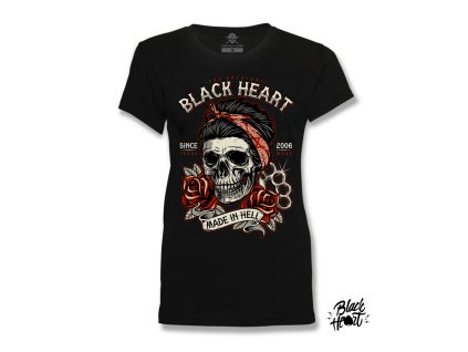 dÁMSKÉ TRIČKO BLACK HEART JENY SKULL