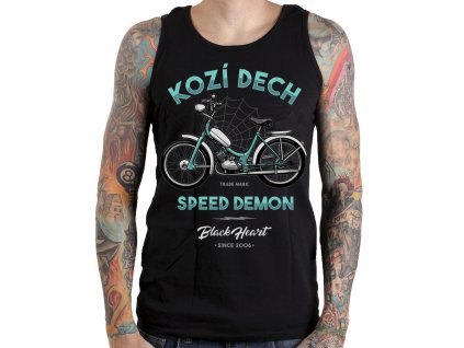 motorkářské tílko kozí dech black heart