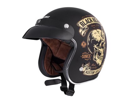 Moto přilba W-TEC V541 BLACK HEART DEVIL SKULL (Barva Černá, Velikost L)