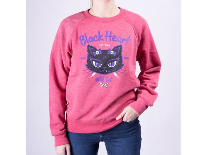 Mikina WILD CAT BLACK HEART