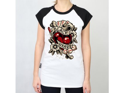 DÁMSKÉ TRIKO BLACK HEART ROCKABILLY HEART