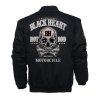 bender black heartr jacket back