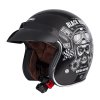 Moto přilba W-TEC V541 BLACK HEART PISTON SKULL (Barva Černá, Velikost L)