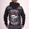 Mikina black heart beard skull