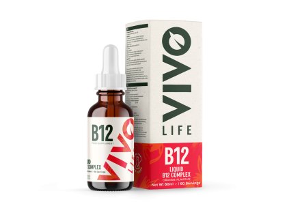 VIVO LIFE Vitamín B12 KOMPLEX VEGANSKÉ KAPKY (60 ml) (2)