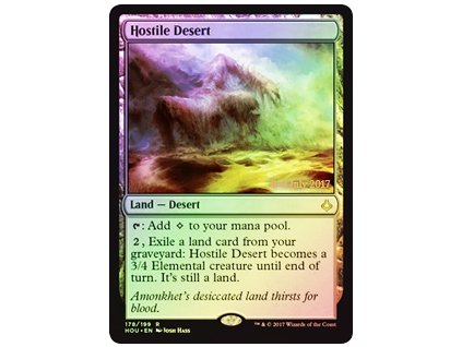 Hostile Desert - PRERELEASE FOIL (Foil ANO, Stav Near Mint)