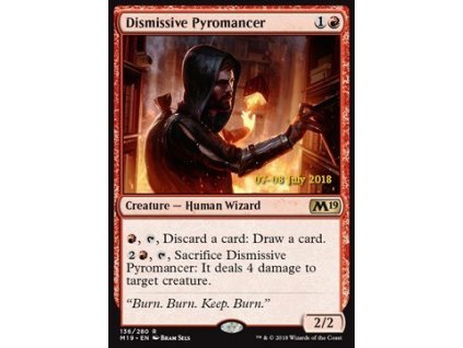 Dismissive Pyromancer - PRERELEASE FOIL (Foil NE, Stav Near Mint)