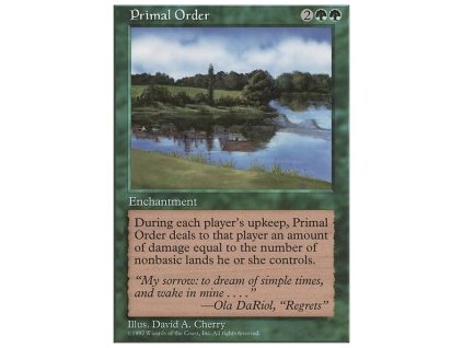 Primal Order (Foil NE, Stav Near Mint)