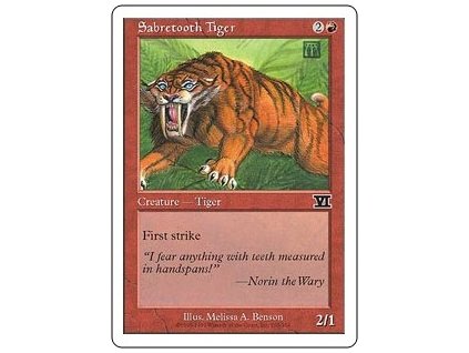 Sabretooth Tiger (Foil NE, Stav Near Mint)