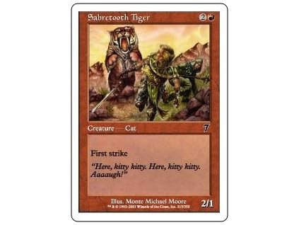 Sabretooth Tiger (Foil NE, Stav Near Mint)