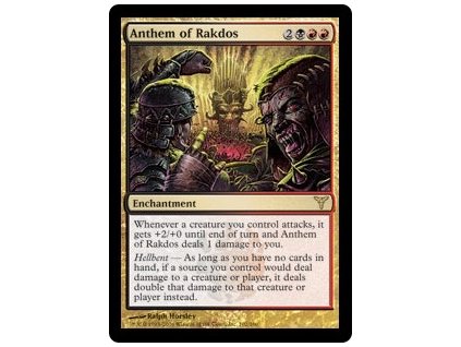 Anthem of Rakdos (Foil NE, Stav Light Played)