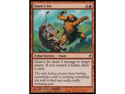 Giant's Ire (Foil NE, Stav Near Mint)