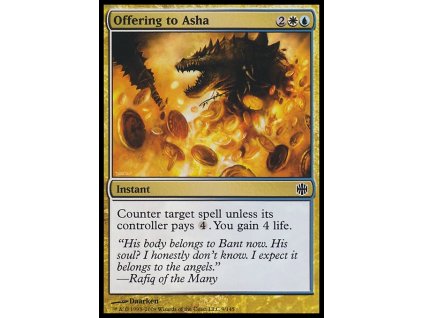 Offering to Asha (Foil NE, Stav Near Mint)