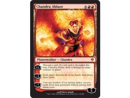 Chandra Ablaze (Foil NE, Stav Light Played)