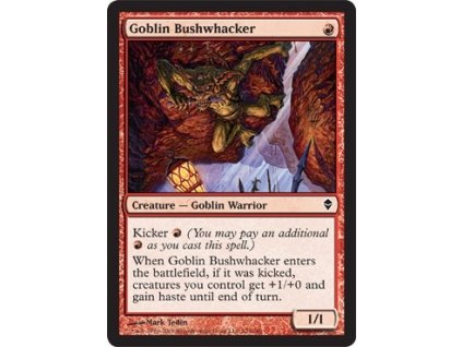 Goblin Bushwhacker (Foil NE, Stav Light Played)