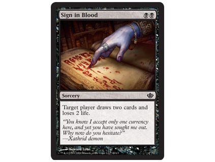 Sign in Blood