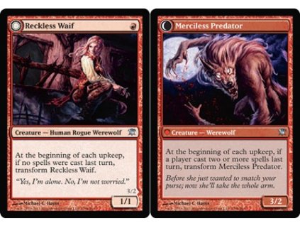 Reckless Waif // Merciless Predator (Foil NE, Stav Near Mint)