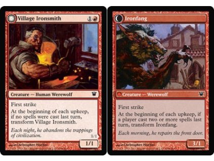 Village Ironsmith // Ironfang (Foil NE, Stav Near Mint)