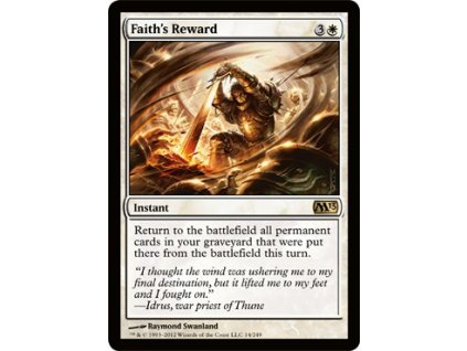 Faith's Reward (Foil NE, Stav Near Mint)