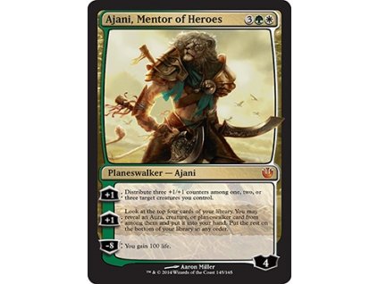 Ajani, Mentor of Heroes (Foil NE, Stav Light Played)